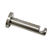 GARDINIA Soporte para barra de cortina con Ø 12 mm, 1 riel, Abierto, 7,5 cm, Acero inoxidable