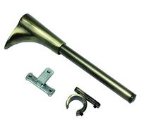 Gardinia Soporte Universal de 1 y 2 cañones para diámetro de 16 mm, latón Envejecido, 15 cm