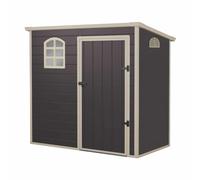 Gardiun Caseta de Resina Gardiun Flat Roof 2,12 m² 191x111x195 cm Gris Antracita Gray 191x111x195cm.