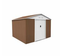 Gardiun Caseta Metálica Gardiun Bristol 7,74 m² Exterior 241x321x205 cm Acero Galvanizado Marrón Brown 241x321x205cm.