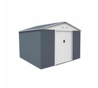 GARDIUN KIS12962 - Caseta Metálica Bristol 7,74 m² Exterior 241x321x205 cm Acero Galvanizado Gris Antracita
