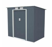 Gardiun Caseta Metálica Gardiun Buckingham 2,43 m² Exterior 201x121x176 cm Acero Galvanizado Gris Antracita Gray 201x121x176cm.