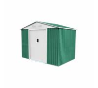 GARDIUN KIS12767 - Caseta Metálica Cambridge 4,72 m² Exterior 181x261x198 cm Acero Galvanizado Verde
