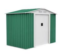 GARDIUN KIS12992 - Caseta Metálica Glasgow 6,3 m² Exterior 241x261x198 cm Acero Galvanizado Verde