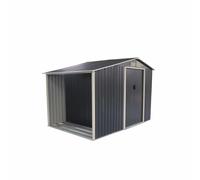 Gardiun Caseta Metálica Gardiun Toronto Con Leñero 3,53 m² Exterior 278x127x195 cm Acero Galvanizado Gris Antracita Gray