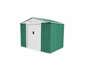 GARDIUN KIS12767 - Caseta Metálica Cambridge 4,72 m² Exterior 181x261x198 cm Acero Galvanizado Verde