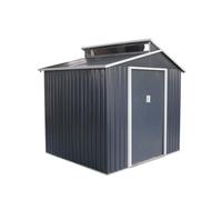 GARDIUN KIS12985 - Caseta Metálica Liverpool 2,84 m² Exterior 129x220x214 cm Acero Galvanizado Gris Antracita