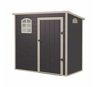 GARDIUN KSP38105 - Caseta de Resina Flat Roof - 2,12 m² 111x191x195 cm Gris Antracita