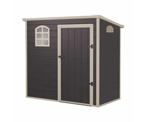 GARDIUN KSP38105 - Caseta de Resina Flat Roof - 2,12 m² 111x191x195 cm Gris Antracita