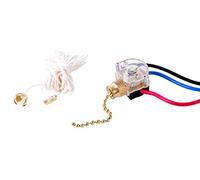 Gardner Bender gsw-39 tres velocidades Pull Cadena Interruptor, DP3T, OFF-ON (un) -on (B) -on (a + B), 6 A/125 V AC, para repuesto hogar y equipos industriales