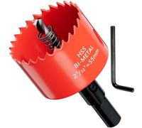 GARHWAL Sierra perforadora bimetálica de 55 mm, broca perforadora, con adaptador triangular y broca de centrado. Corte preciso y rápido de madera, plástico, placas de yeso, placas de metal finas y más