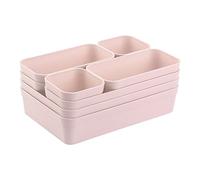 Gariella 1 organizador de cajón, caja de almacenamiento, sistema de separación ajustable, para utensilios de almacenamiento, de plástico, color rosa