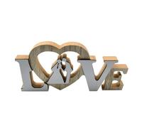 GARIOUANS Decoración para Bodas Adorno de Madera Hueca Love, Accesorio para Novios en Fiesta y Día de San Valentín