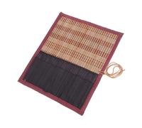 GARIOUANS Estuche de Lápices de Bambú Organizador de Pinceles Enrollable para Acuarela y Óleo para Dibujar y Escribir
