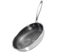 GARIOUANS Sartenes Mango Ergonómico Bra Acero Inoxidable Estructura de Panal, Sartén Antiadherente de Panal y Fácil de Manejar Adecuado para Huevos Fritos para Cocina Diaria