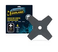 Garland Cuchilla 4d para desbrozadora 7100255144, 255 x 25,4 x 1,4 mm, para corte de hierba resistente y matorrales
