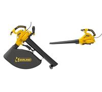 GARLAND Gas 339 E-V24 - Soplador Aspirador triturador eléctrico 3000W, 3 en 1, caudal 14 m³/min, Velocidad 320 km/h, con Saco de Recogida