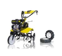 Garland Mule 1162 NRQ-V20 - Motoazada Gasolina 208 CC 4T OHV, 4,5 kW, 110 cm de Trabajo, 6 Fresas, aporcador y Ruedas neumáticas Incluidas, 2+1 velocidades