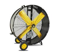 Garland Ventilador industrial de suelo TURBO 36C-V23, 490W, 336 m³/min, 91 cm, correa, ruedas