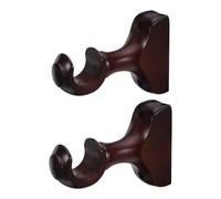 Garneck 2 Piezas Soporte para Cortina de Madera, Soporte Central para Barra de Cortina, para Mm/1 Pulgada, Color Café, para Pared de Yeso y Ventana, para Hogar y Bricolaje