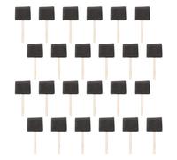 Garneck 24 Piezas Brocha Esponja Pincel de Grafiti de Madera Negro para Dibujo y Pintura al Gouache, Herramienta Reutilizable para Manualidades y Aficionados Pintura