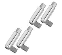 Garneck 4 Piezas Adaptador para Lámpara de Techo Junta Giratoria Ajustable | Hierro Plata, Montaje Rosca Externa, Perfil Minimalista, para Apliques y Tirantes de Iluminación