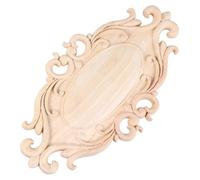 Garneck Aplique Decorativo Fácil de Pintar de Madera Tallada Estilo Europeo Diseño en Esquina Color Beige Natural para Embellecimiento Elegante para Puertas y Muebles