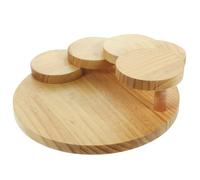 Garneck Bandeja para Servir Sushi Estructura Giratoria en Escalera y Diseño Creativo Gran Capacidad de Madera para Restaurantes y Bares