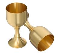 Garneck Cáliz Ceremonial de Latón Dorado, Clásicas para Momentos y Eventos Temáticos, Copa Gótica para Eucaristías y Banquetes