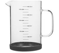 Garneck Jarra Medidora de Cristal con Ángulo de Vertido de 1500 Ml para Preparación de Café y Uso en Cafeterías