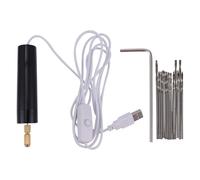 Garneck Mini Taladro Eléctrico Inalámbrico Carga USB 15 Piezas de Acero Negro Funciones de Lijado y Afilado Precisas para Proyectos DIY en Casa