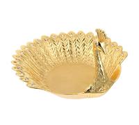 Garneck Moderno de Aleación Dorada Forma, Bandeja de Almacenamiento Decorativa para Salón y Fiesta, Artículos de Artística