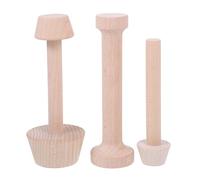 Garneck Molde para Tarta de Huevo de Madera 3piezas, Molde para Hornear Tartas Reutilizable, Accesorio de Cocina Ecológico E Insípido para Postres en Fiestas y DIY en Casa