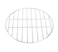 Garneck Parrilla redonda de 25 cm de acero inoxidable, versátil rejilla para tartas y accesorios para barbacoa para microondas, barbacoa y horneado, ideal para carne, verduras y galletas