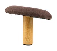Garneck Taburete de Rodillas Banco de Oración Ergonómico de Madera, Algodón y Tela, Marrón, Mejora el Equilibrio, para Oficina y Lectura