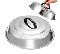 Garneck Tapa de Olla Redonda de Acero Inoxidable Asa, Diseño Tipo Cúpula para Cocinar al Vapor, Fácil de Limpiar y Aumenta la Capacidad Cocina