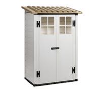 Garofalo Tuscany Evo 100 - Caseta de jardín - Con ventanas y puerta de doble hoja - 122.5x82.5x201 cm