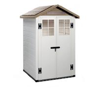Garofalo Tuscany Evo 120 - Caseta de jardín - Con ventanas y puerta de doble hoja - 122.5x122.5x214 cm