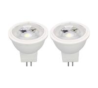 Garosa 2 Bombillas LED MR11 GU4, Foco de 3 W, Fuente de Luz Blanca, 410 Lm, ángulo de Haz de 38 Grados, bajo Voltaje, 12-24 V CC, Regulable para Gabinetes de Iluminación de Riel (Blanco natural 4000K)