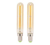 Garosa 2 unidades T20 120 LED E14, bombillas LED tubulares vintage con filamento, luz cálida dorada, bombilla E14 base Edison para lámparas decorativas, iluminación eficiente y duradera