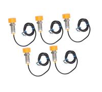 Garosa 5PCS Interruptor de Proximidad ABS Aleación de Aluminio PNP No Sensor de Proximidad 6 a 36VDC 20 Mm Detección IP65 No Integrado para Control de Equipos de Automatización Industrial