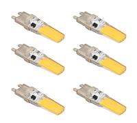 Garosa 6pcs G9 Bombilla LED Regulable 9W 500LM G9 LED COB Bombilla de Silicona Reemplazo para Lámpara de Techo Lámparas Colgantes Lámparas de Gabinete Lámparas de Pared Lámparas de Mesa (Luz calida)