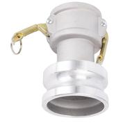 Garosa Adaptador de Manguera Tipo DA Camlock de Aluminio, Adaptador de Ranura y Leva Hembra de 2 Pulgadas a Macho de 3 Pulgadas para Transferencia de Fluidos Industriales
