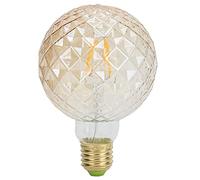Garosa Bombilla decorativa LED G95 220V E27 4W 2700K 360LM Bombilla de vidrio Lámpara de filamento LED de piña interior Bombilla de luz vintage para sala de estar Dormitorio Luz cálida(Oro),Bulbo