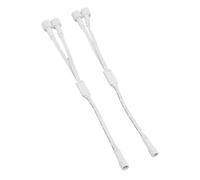 Garosa Cable de Extensión Divisor de Conector Y para Luces Exteriores, 2 uds., para H705A H705B H705C, Impermeable, PVC Blanco