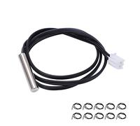 Garosa Cable de Sonda Impermeable de Temperatura Termistor, Cable de Sensor de Temperatura de Acero Inoxidable para PC 10K 3950 50 Cm para Monitoreo de de Agricultura Industrial, Paquete de 10