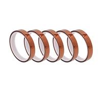 Garosa Cinta de Alta Temperatura Cinta Resistente Al Calor de Poliimida 5 Piezas 15 Mm 0,59 Pulgadas para Transferencia de Calor Electrónica y Uso de Sublimación Adhesivo Aislante para (25mm)