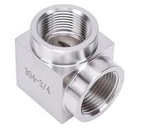 Garosa Codo 90 Grados 3/4 Pulgada Hembra, Acero Inoxidable 304 | Acero Inoxidable 304 Versátil para Tuberías de Agua, Gas y Petróleo, Rosca NPT Hembra de 3/4 Pulgada, Funciona de -50 a 200