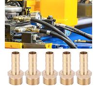 Garosa Conector de Púa de Latón para Tubería G1, 4 Rosca Macho, 8 Mm, Púa para Manguera, 5 Piezas para Transferencia de Gas Líquido, Conector Roscado, Material de Latón, 4 Opciones de Tamaño, Uso de