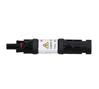 Garosa Conector Solar PV Macho y Hembra, IP67 Impermeable, Soporte de Fusible, 1000V 20A, Negro, Cable 2.5-6.0mm²